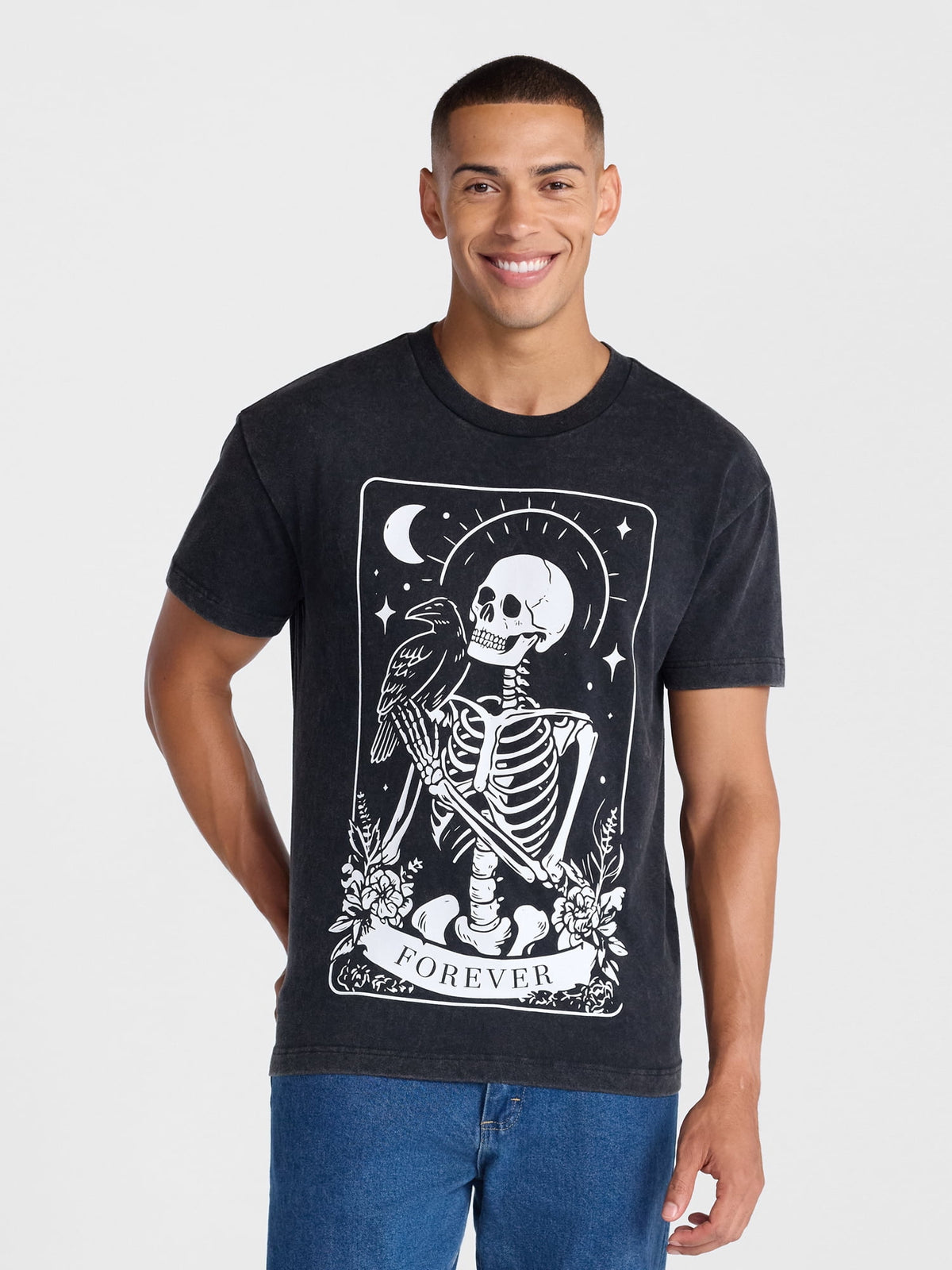Halloween Boxy Fit Chest X-Ray Graphic Tee Shirt, Men's Sizes XS-4XLT