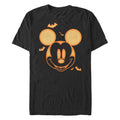 Men's Mickey & Friends Halloween Pumpkin Face Graphic Tee Black X Large