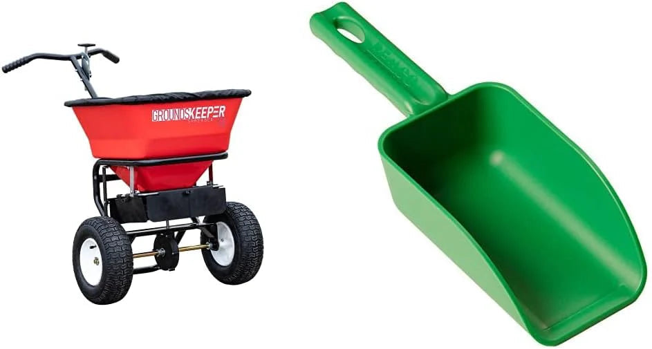 100-Lb Walk-Behind Push Spreader For Grass Seed, Salt, De-Icer And Fertilizer
