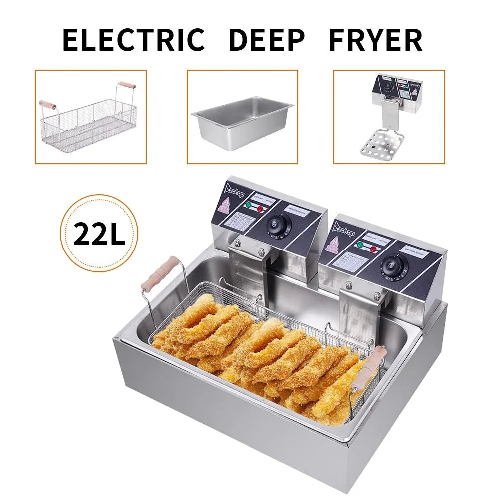 Winado Stainless Steel Deep Fryer, 23.26Qt/22L