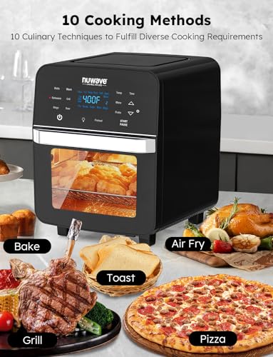 Nuwave Brio Air Fryer Oven, 15.5Qt, 1800W, Black
