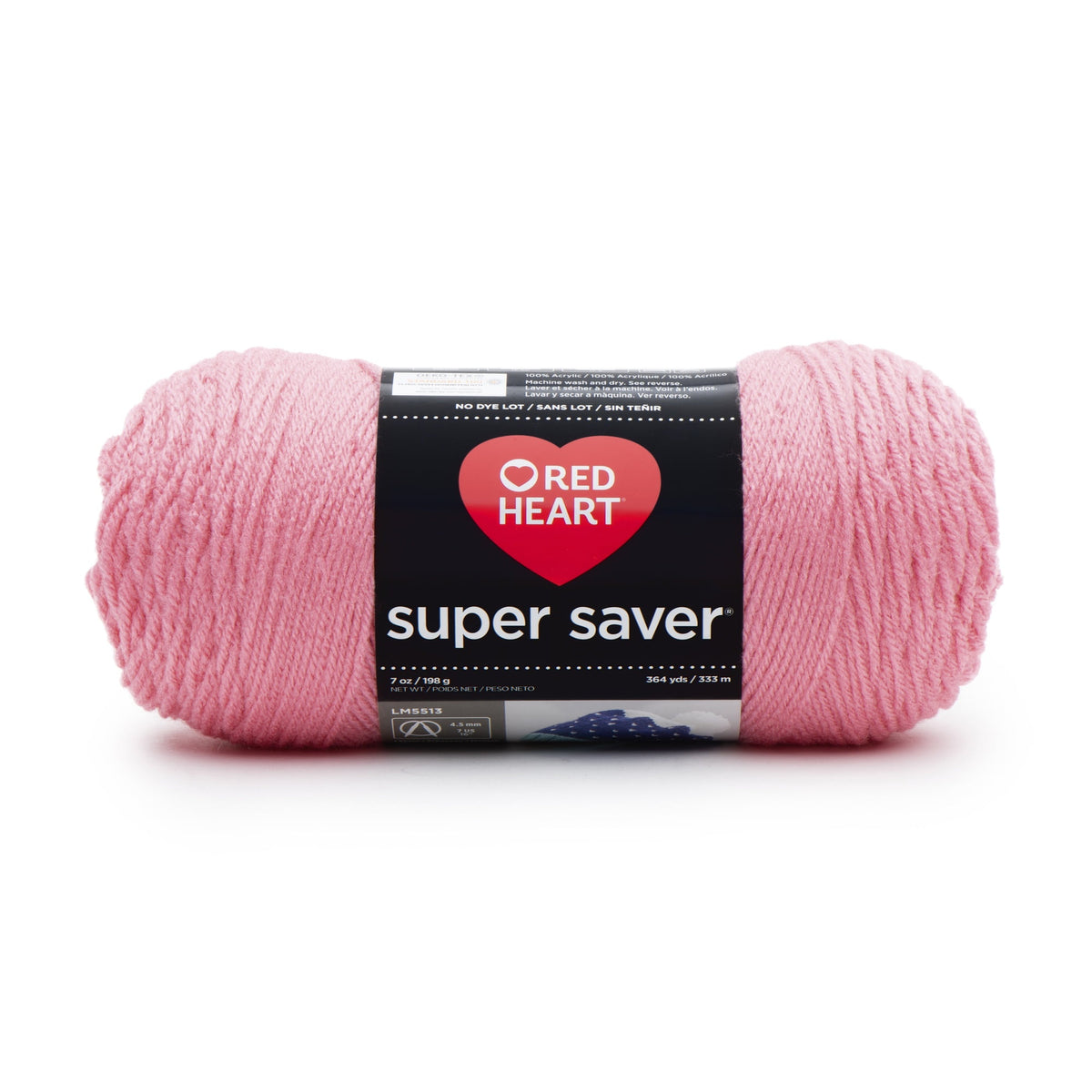 Red Heart Super Saver 4 Medium Acrylic Yarn Black 7oz 198g 364 Yards