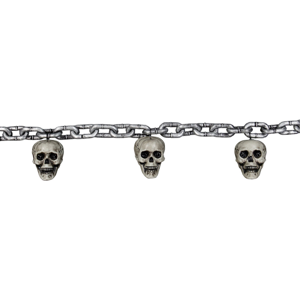 Skull Chain Decoration, Silver, 6', Halloween by Way To Celebrate