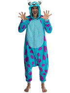 Disney Monsters Inc. Adult Sulley Kigurumi Sherpa Fleece Cosplay Costume One Piece Union Suit