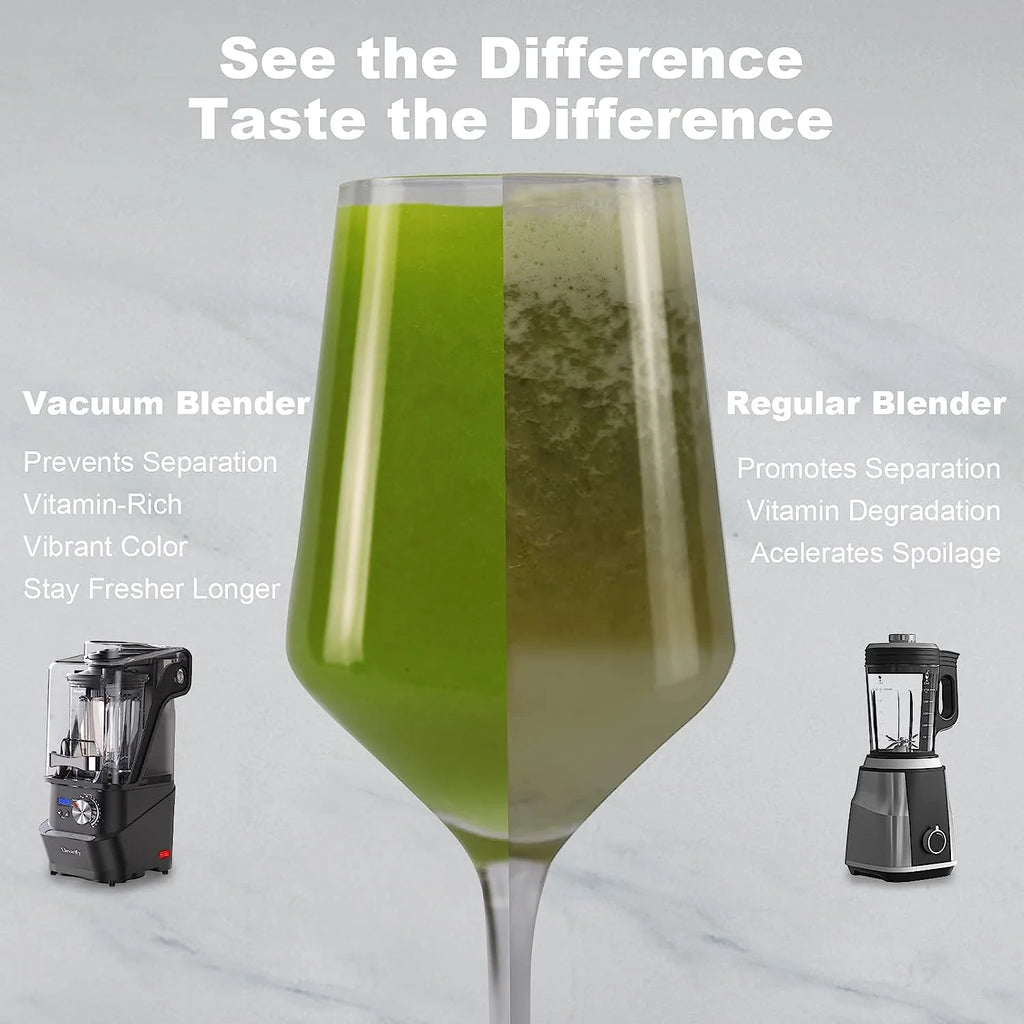Elevarify Vacuum Commercial Blender, 56 Ounce, 1500 Watt, Black - 29015