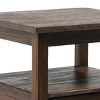 Solid Wood Rectangle End Table With Drawer And Shelf, 18.1in D x 20in W x 19.5in H - Norfolk