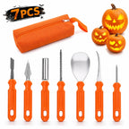 Halloween Pumpkin Carving Kit Heavy Duty Stainless Steel Pumpkin Carving Tools With Carrying Sculpting and Carving 7pcs