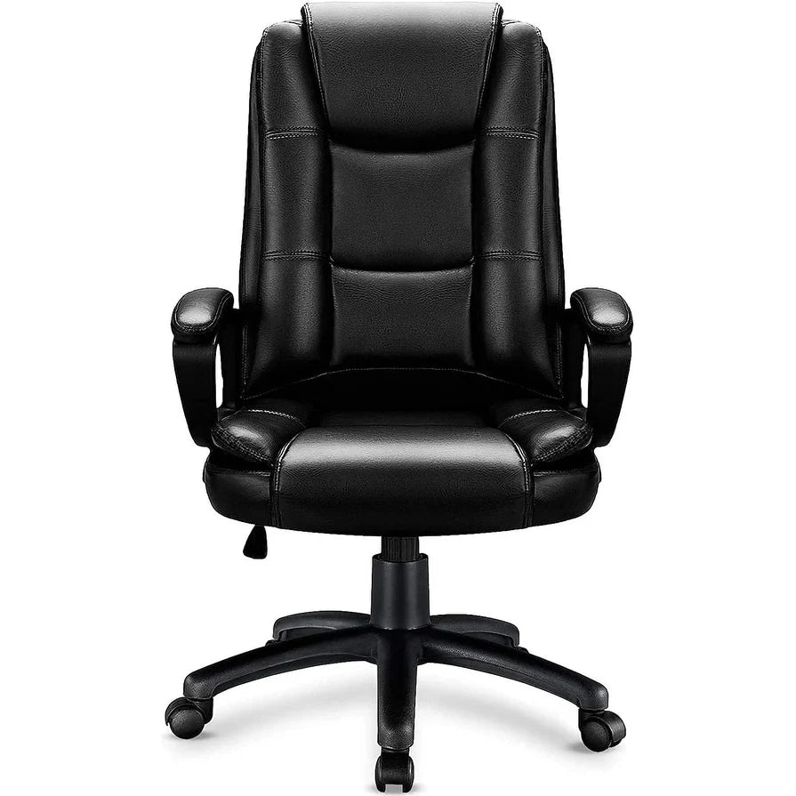 High-Back Ergonomic Leather Executive Office Chair, 400 lb Capacity