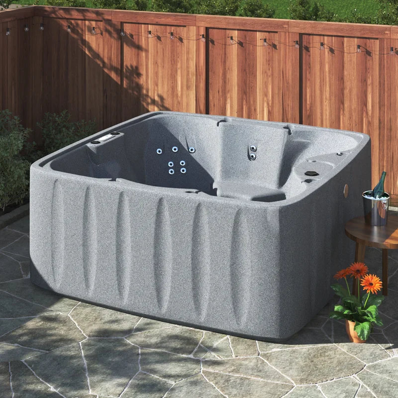 AquaRest Spas 6-Person 29-Jet Plug-and-Play Square Hot Tub With Ozonator - AR-600P