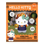 Airblown Halloween Yard Inflatables Light Hello Kitty in Purple Striped Overalls Sanrio