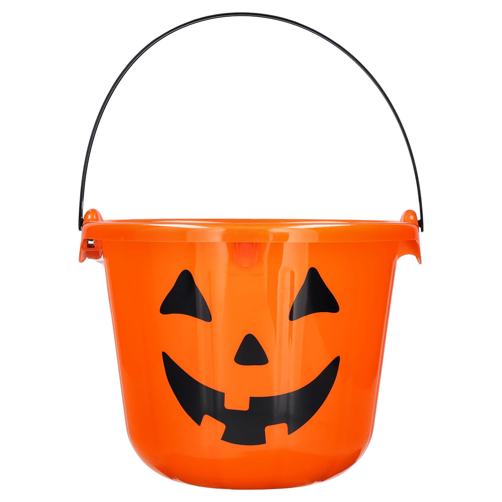 Light-Up Jack-o'-Lantern Trick-or-Treat Bucket, Orange, 6.5", Halloween by Way To Celebrate