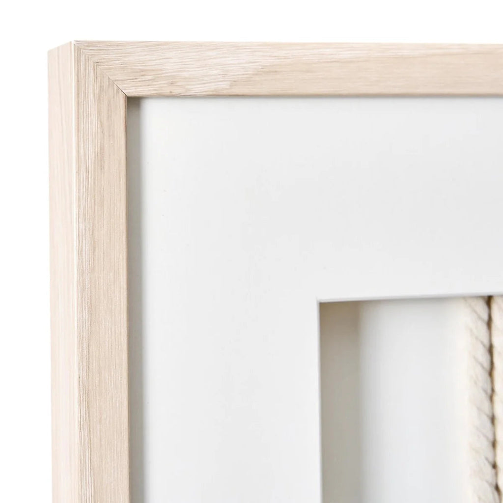 3-Piece Framed Nautical Knots Wall Decor Set, Natural Finish - 14in H x 11in L x 1.25in D