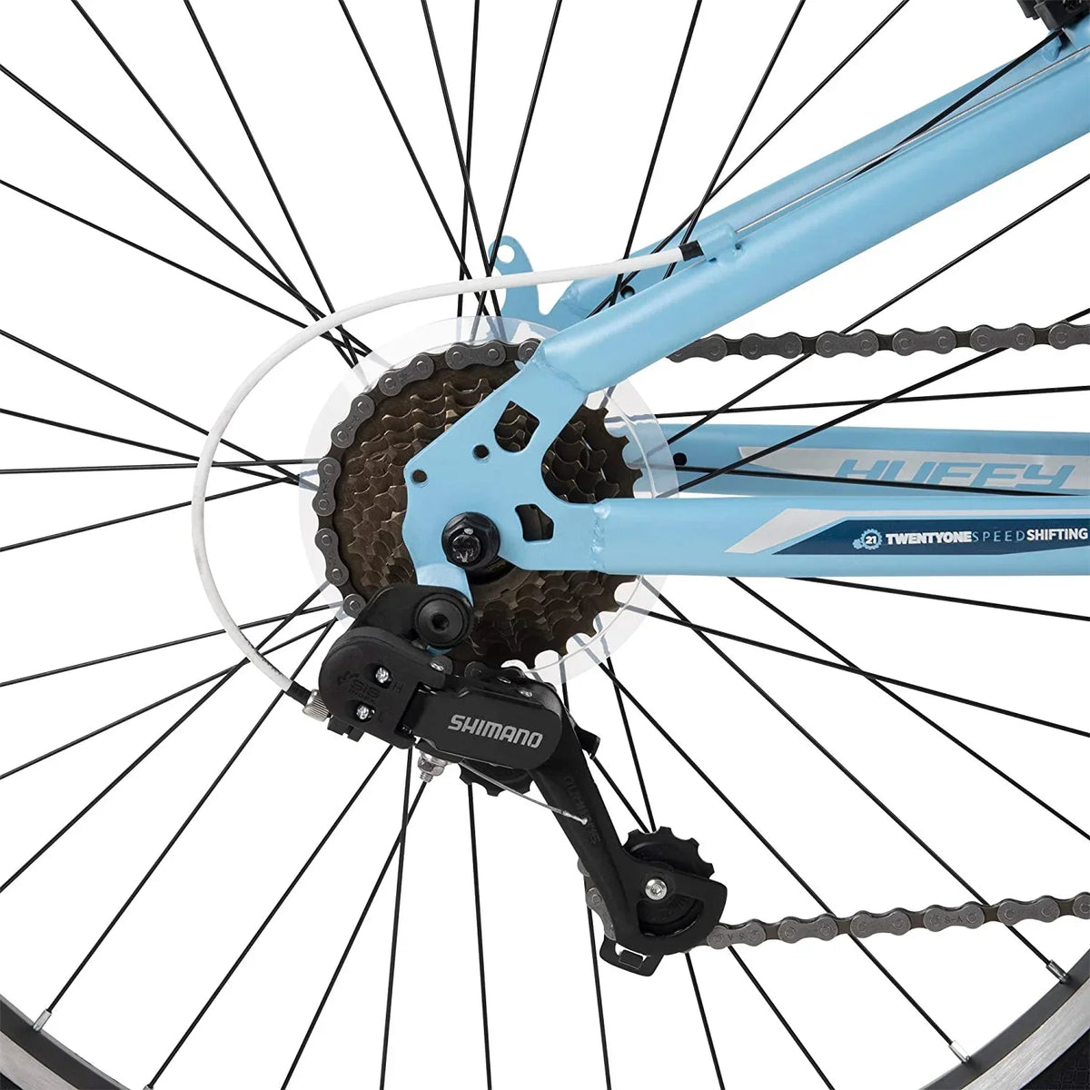 Huffy Women's Full Suspension Mountain Bike, Blue, 26 in - Marker