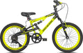 BCA Genesis 20 in Savage Boy's Mountain Bike, Yellow/Black, Aluminum Frame, 7-Speed Shimano - 82052