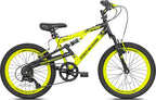 BCA Genesis 20 in Savage Boy's Mountain Bike, Yellow/Black, Aluminum Frame, 7-Speed Shimano - 82052