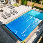 AURSK Solar Pool Cover 12MIL 16x32 Foot Rectangle For In-Ground Pools - 1200 Series