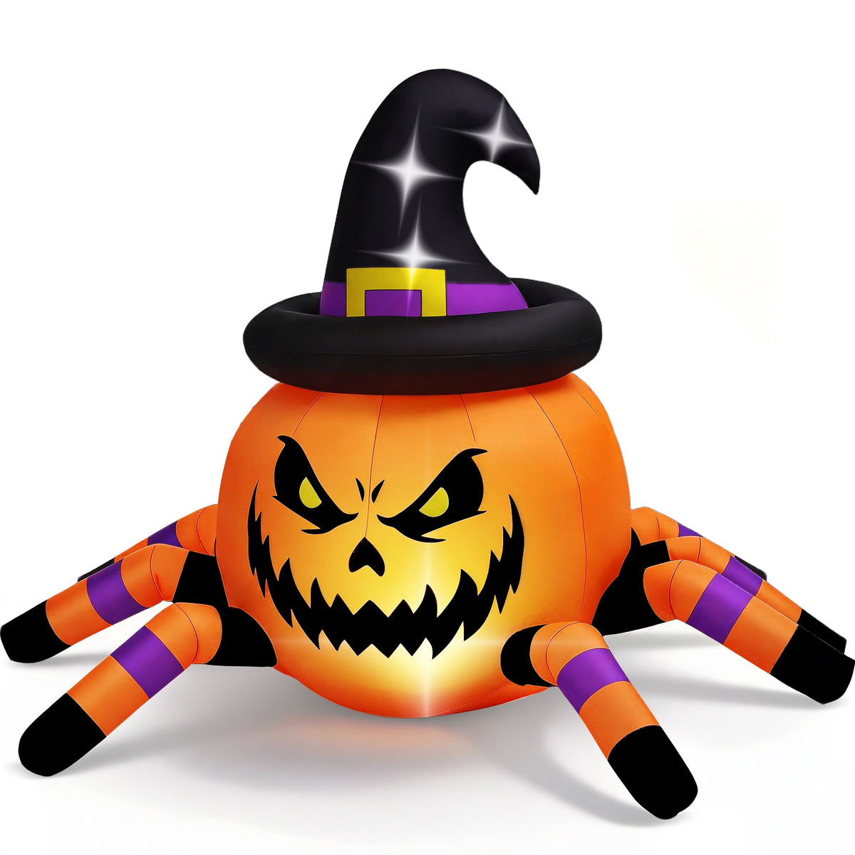 Firstness 2.4GHz Remote Control Car Halloween Inflatable Pumpkin Spider Blow ups Rc Car 360° Rotation, 3 Music and LED Lights, Aged 3+