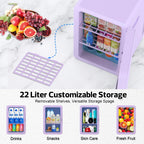 Advwin 22L Compact Mini Fridge Cooler and Warmer - Purple