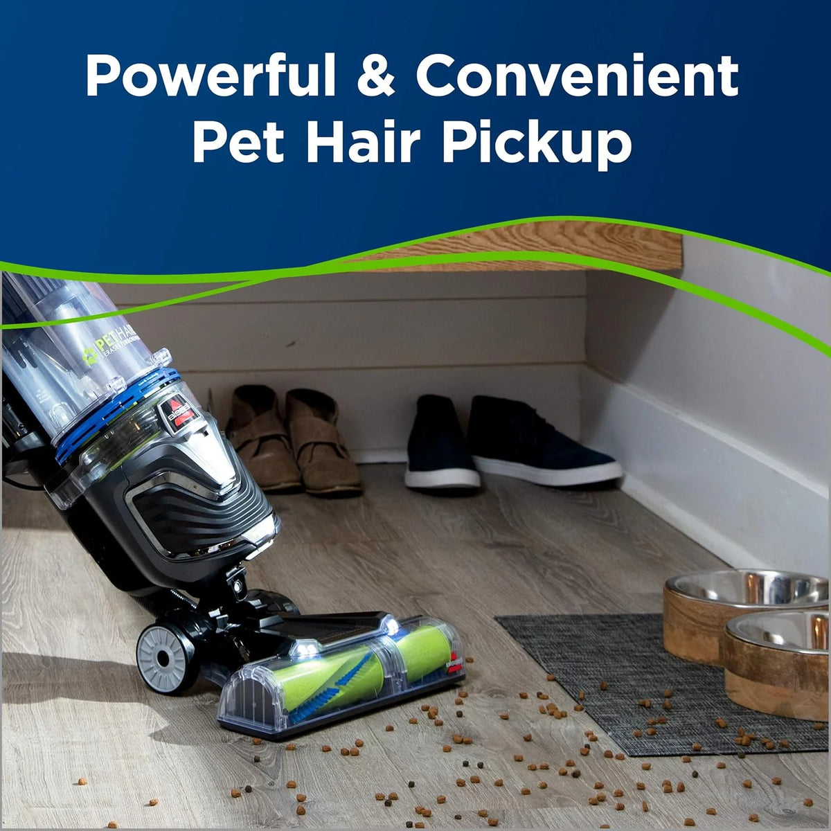 Pet Hair Remover Upright Vacuum Cleaner With HEPA Filter, 0.75 Liters, Cobalt Blue