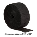 Black Paper Party Streamer, 150', by Way To Celebrate