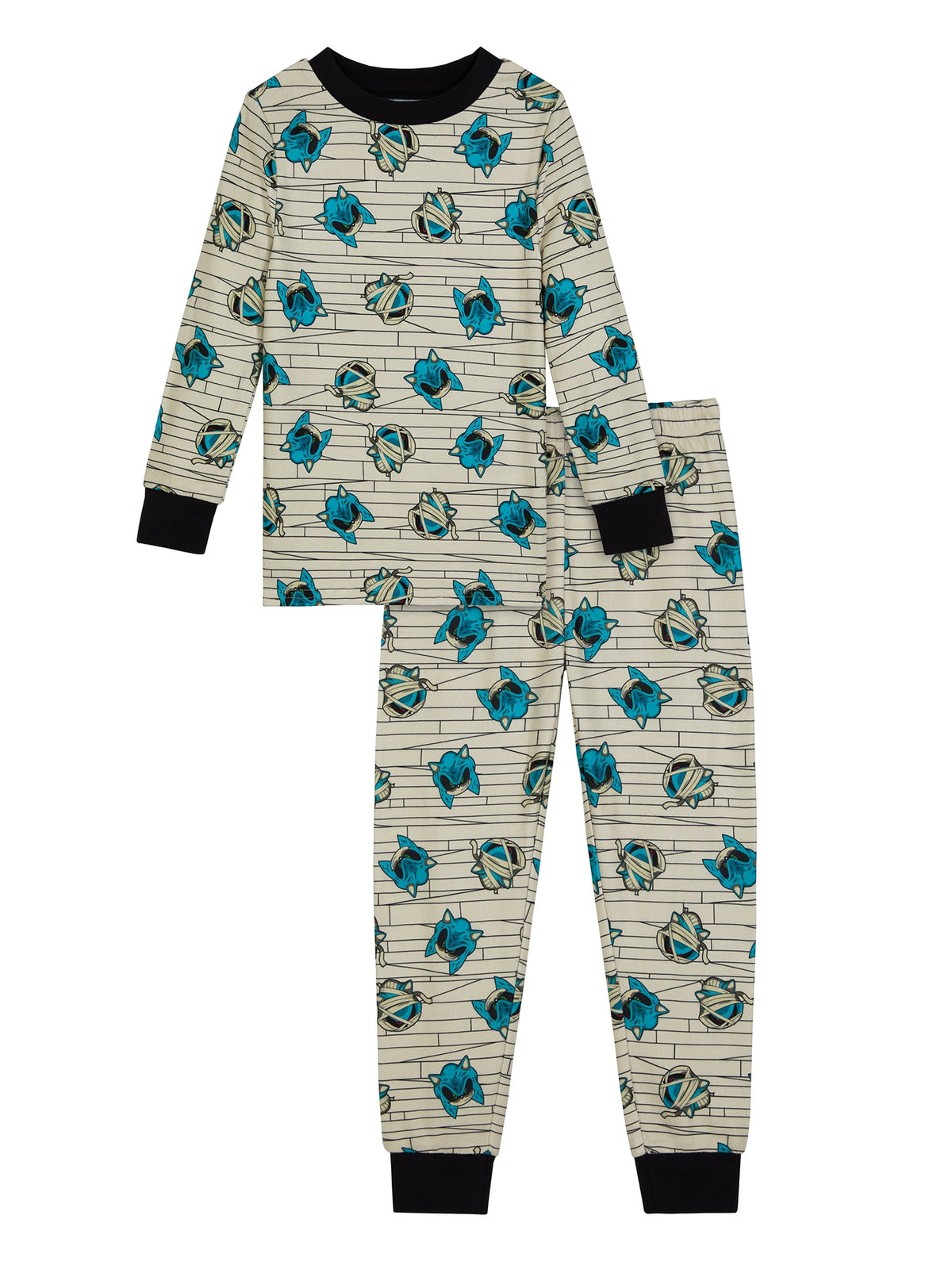 Marvel Boys Halloween Tight Fit Long Sleeve Top and Pant Pajama Set, 2-Piece, Sizes 4-12