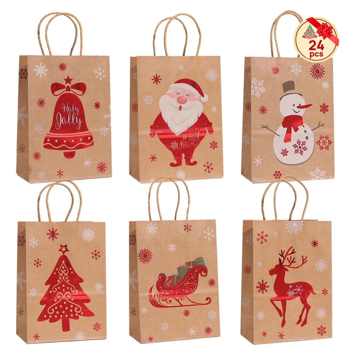 AGCAN 40 Pcs Halloween Treat Bags, Paper Goodie Bag with 48 Stickers, 10 Design, Party Favor Bags for Gifts, Halloween, Party
