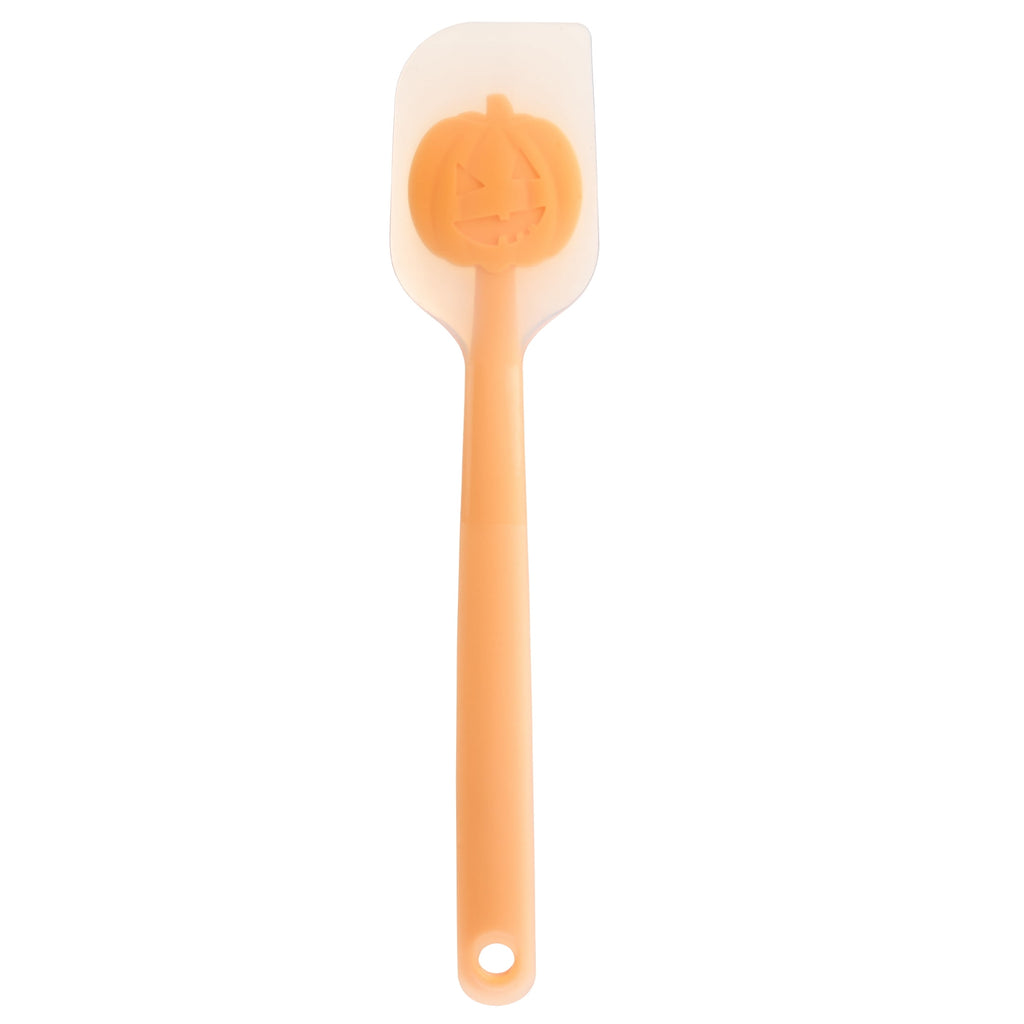 Way To Celebrate 12” Silicone 3D Spatula, Jack-o’-lantern, Orange