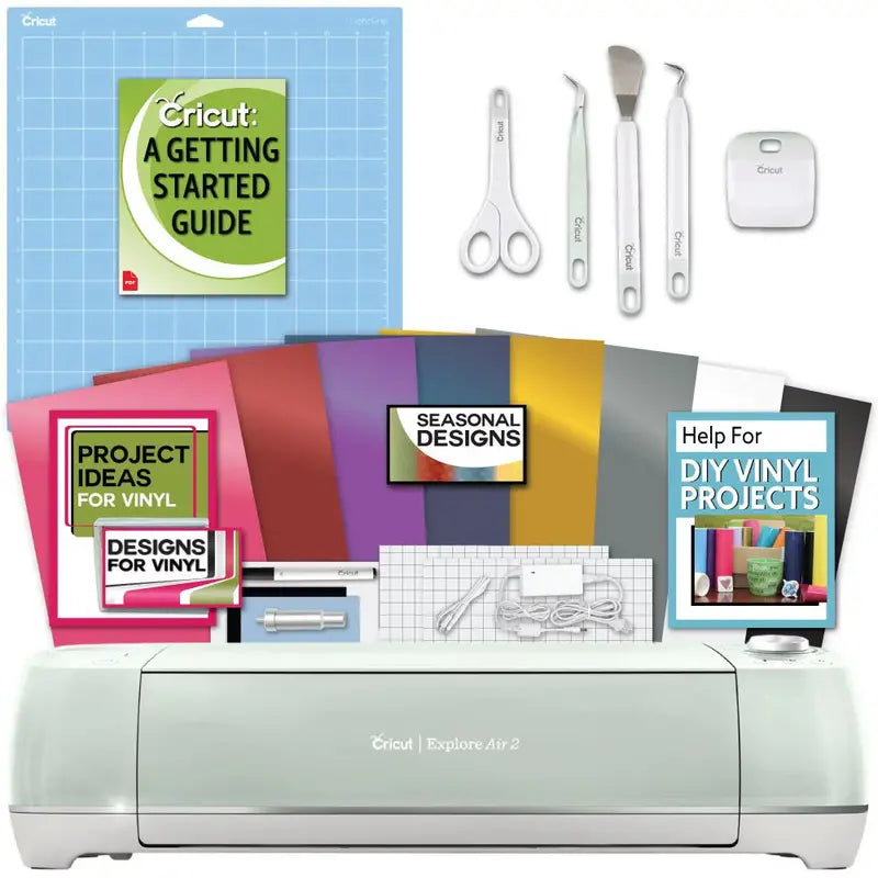 Cricut Cutting Machine Bundle With 8 9 in. x 12 in. Vinyl Sheets - Explore Air 2