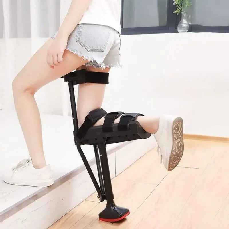 Hands-Free Knee Crutch - Adjustable Height With Padded Support