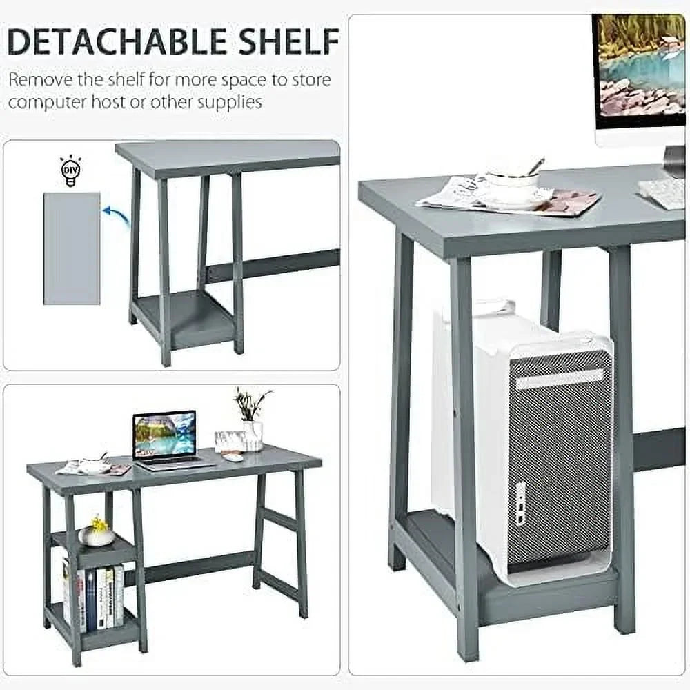 ASDRFYU Computer Desk With Shelves, 47.5in X 20in