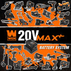 WEN 20V Max Cordless 18-Gauge Brad Nailer With 2.0Ah Battery And Charger - 100 Nail Capacity