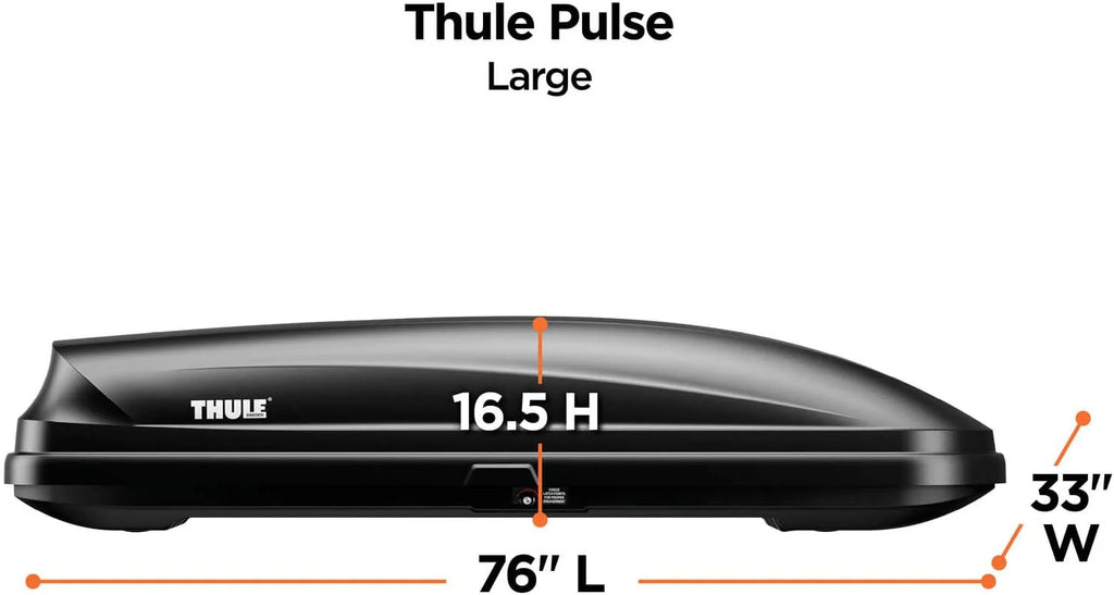 Thule Pulse Cargo Roof Box, Large, Black, 16 Cubic Feet - 615