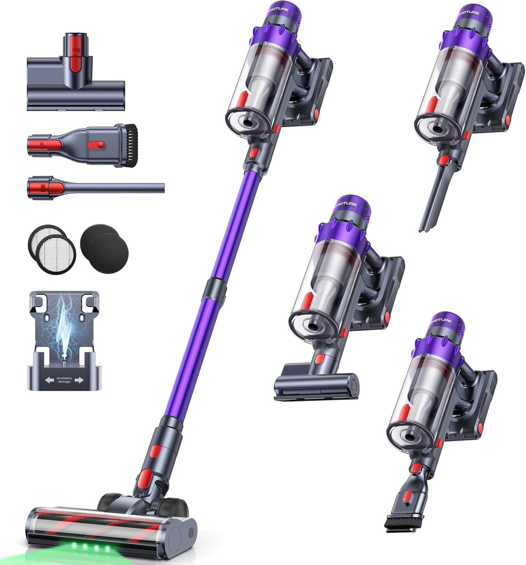 SMOTURE Cordless Stick Vacuum Cleaner, 650W, 55KPa, 70Mins - VAC02
