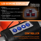 Costway Double Shot Electronic Basketball Arcade Game, 8 Game Modes, 4 Balls, Grey