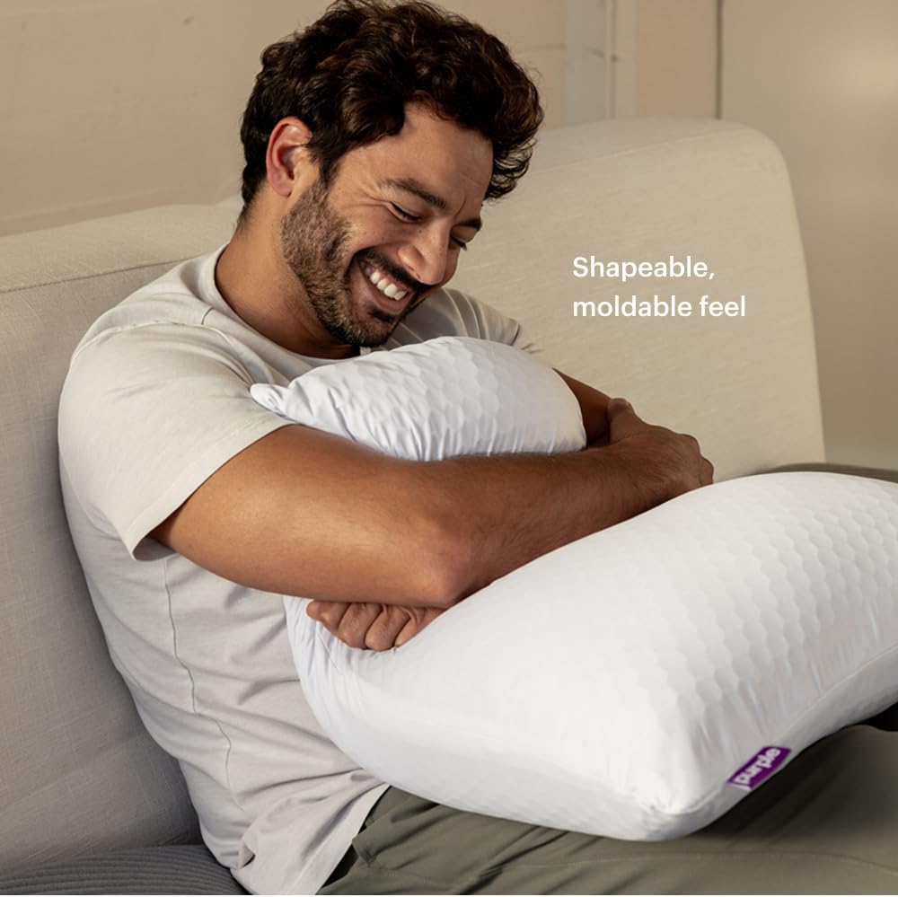 Purple Freeform Pillow - Standard Size, Adjustable Height