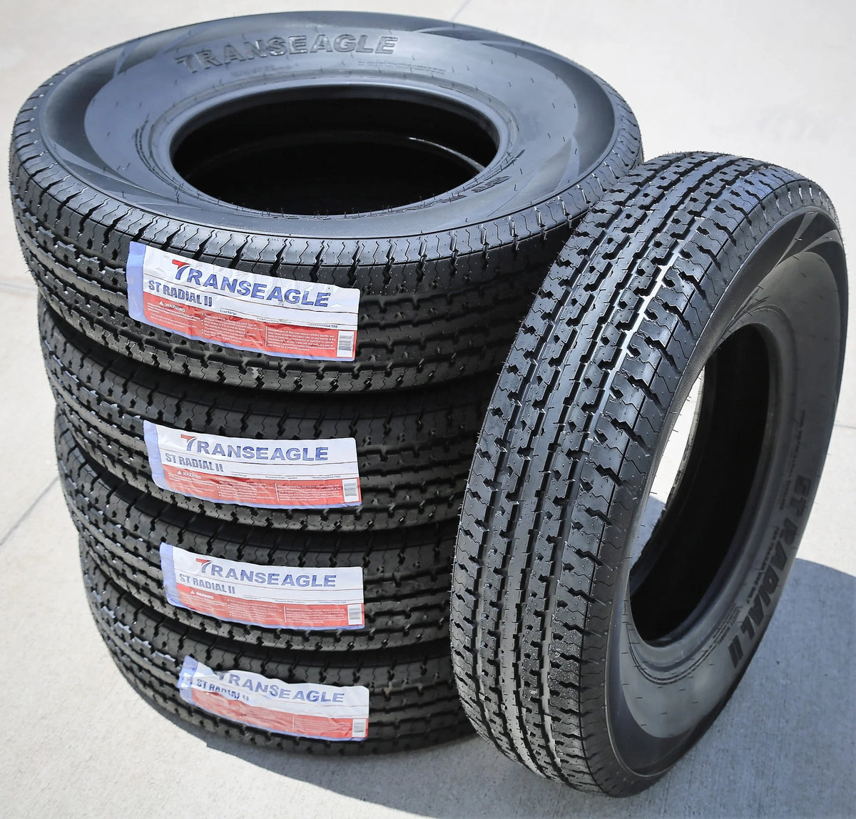Transeagle ST Radial II Steel Belted Trailer Tires, ST205/75R15 107/102L Load Range D 8 Ply - Pair of 2