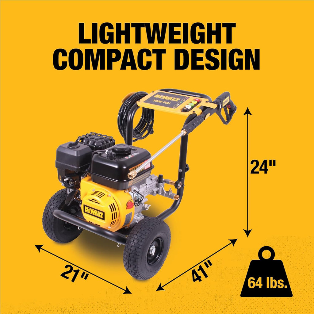 DeWalt Gas Pressure Washer 3300 PSI 2.4 GPM With 25-ft Hose And 5 Nozzles - DXPW3300-S