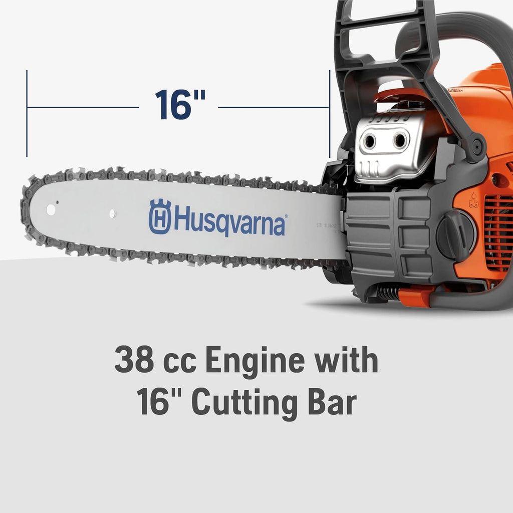 Husqvarna Gas Powered Chainsaw, 38-cc 2-HP 2-Cycle X-Torq Engine, 16 Inch - 130