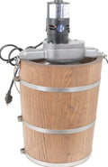 6 Qt Country Ice Cream Maker With Classic Wooden Tub And Electric Motor