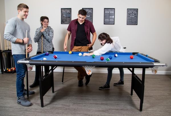Hathaway Fairmont Portable Pool Table 6 Ft, 76 x 43.25 x 32 in - BG2574