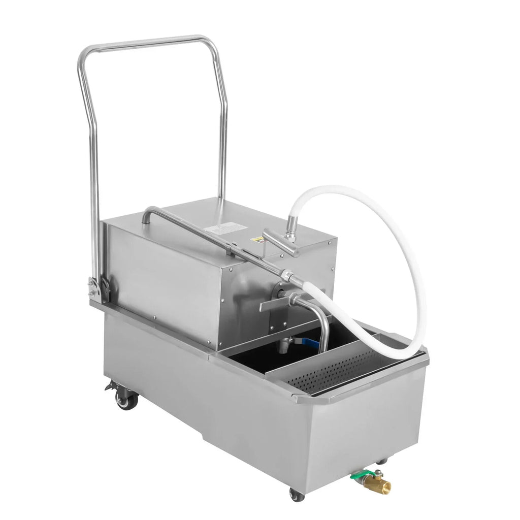 Miumaeov Commercial Fryer Oil Filter Cart 55L/14.5 Gal