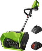 Cordless Electric Snow Shovel 20V 12-Inch 4-Ah With Battery And Quick Charger