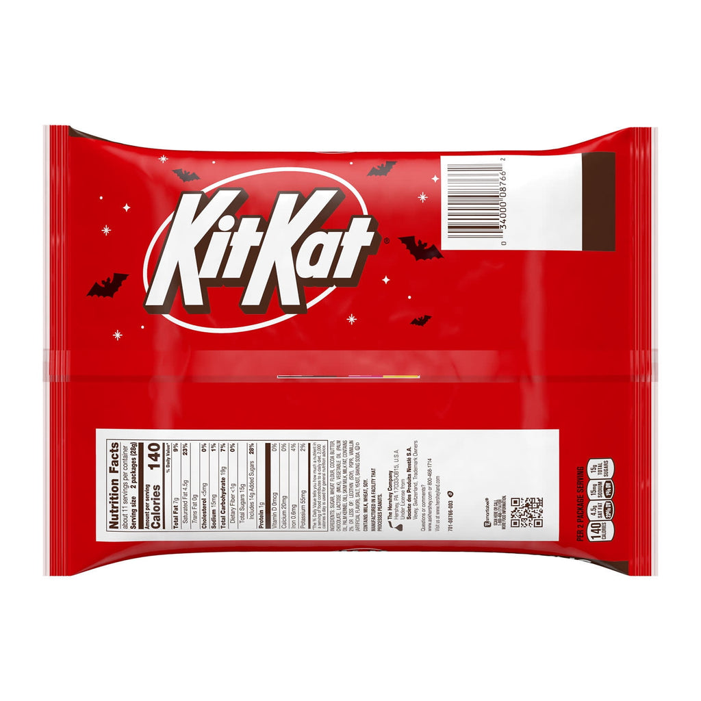 Kit Kat Milk Chocolate Wafer Snack Size, Halloween Candy Bag, 10.78 oz