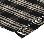 My Texas House Halloween Black Plaid Indoor/Outdoor Layering Rug, 24" x 38"