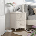 Farmhouse Fully Assembled Nightstand With 2 Drawers