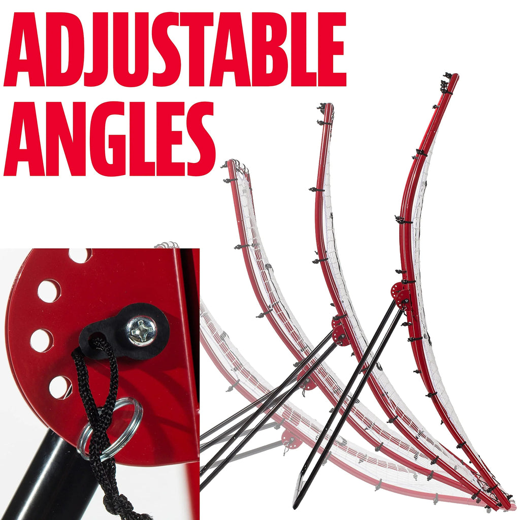 Baseball Rebounder And Pitchback Trainer Net, 65in W x 44in H, 1in Steel Frame