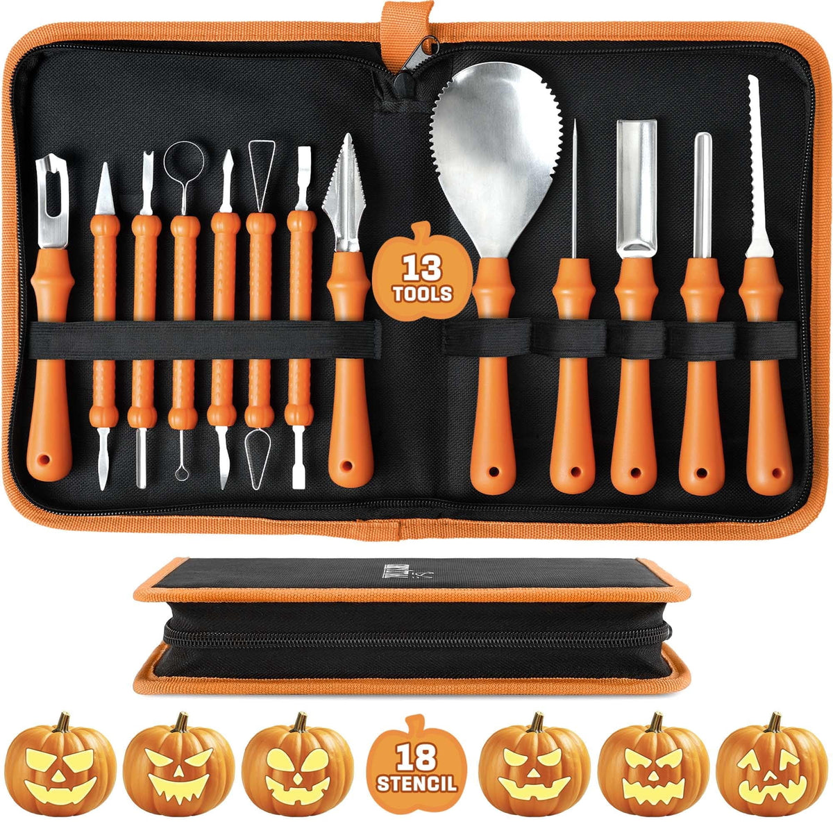 KatchOn, Professional Pumpkin Carving Kits - Pack of 31 | Halloween Pumpkin Carving Tools, Heavy Duty Stainless Steel