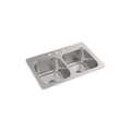 KOHLER Verse 33 in Drop-In Double Bowl 20 Gauge Stainless Steel Kitchen Sink, 4-Hole - K-RH5267-4-NA