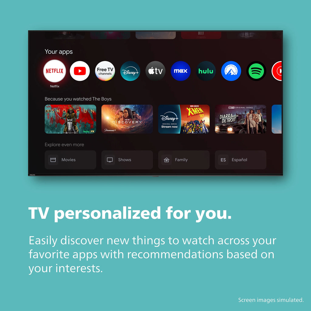 Philips 60in Class 4K Ultra HD Google Smart LED TV - 60PUL7555/F7
