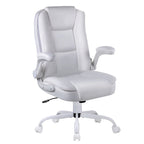 Big And Tall Ergonomic Office Chair, High Back Leather Executive Computer Chair With Padded Flip-Up Arms - 20.87in D x 27.3in W x 47.24in H
